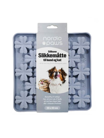 Nordic Paws Slikkemåtte, Blomst Grå