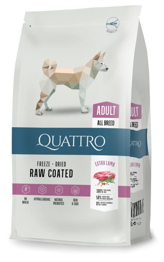 Quattro Super Premium All Breed Adult, Rice & Extra Lamb