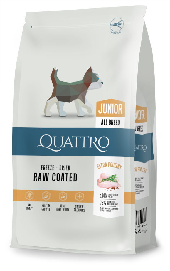 Quattro Super Premium All Breed Junior, Extra Poultry