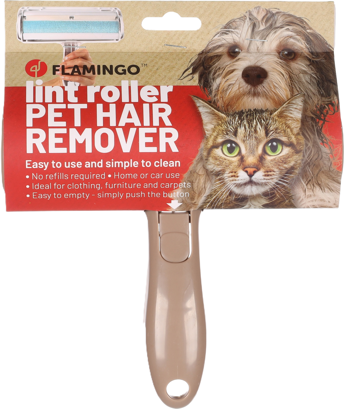 HAIR REMOVER RUBBO LARGE SURFACE TAUPE 18,5x20x5,3CM