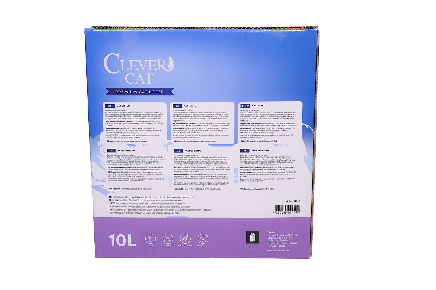 Clever Cat Kattesand Lavendel 10L