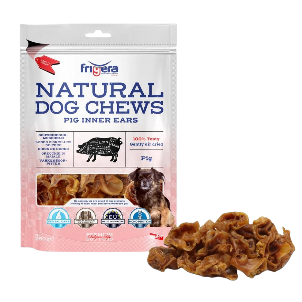 Natural Dog Chews, Griseørekerner 250g