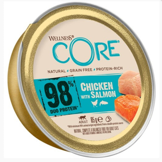 CORE Cat 98% med kylling og laks 85g