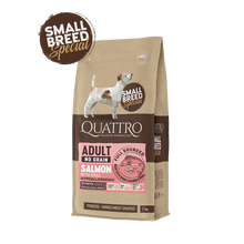 Quattro Super Premium No Grain Small Breed Adult, Salmon & Krill 7kg
