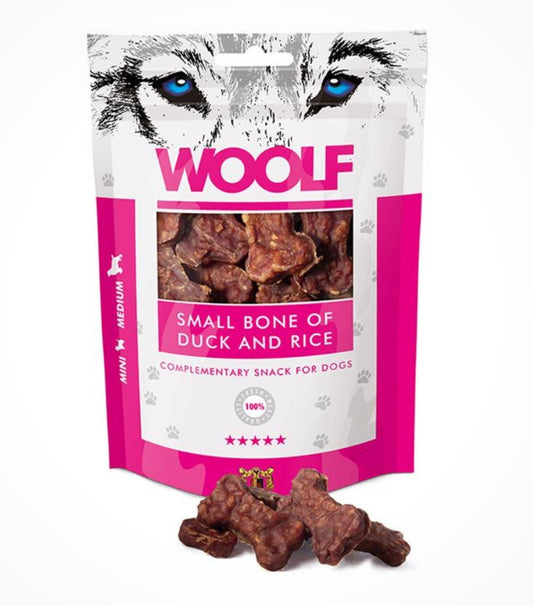 Woolf Small Bone of Duck and Rice 100g
