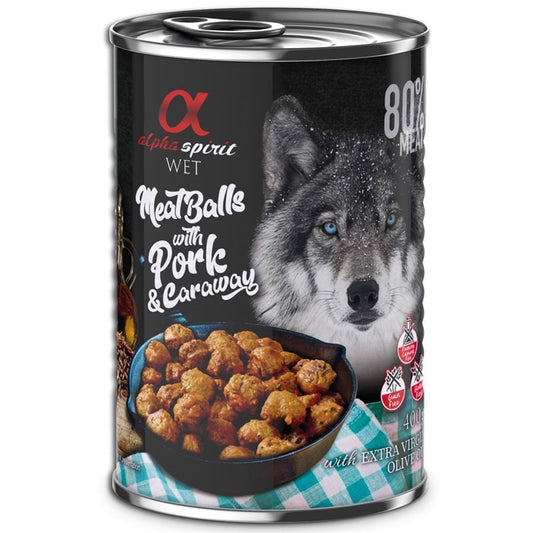 AlphaSpirit Kødboller med svinekød og kommen 400g