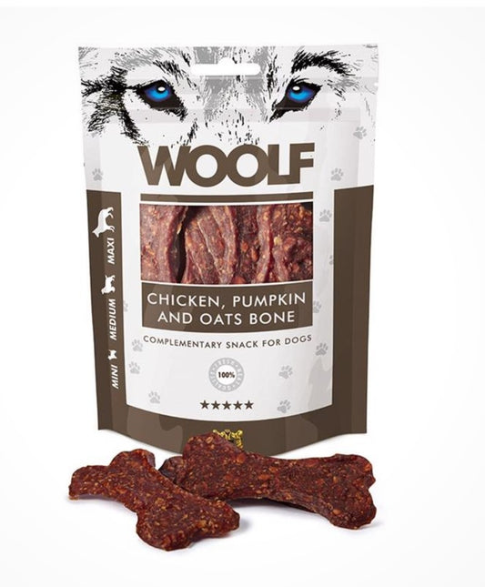 Woolf Chicken Pumpking & Oats Bone 100g